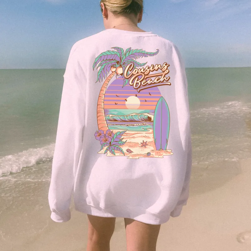 cousins beach retro pullover sold by Ally Makes Magic