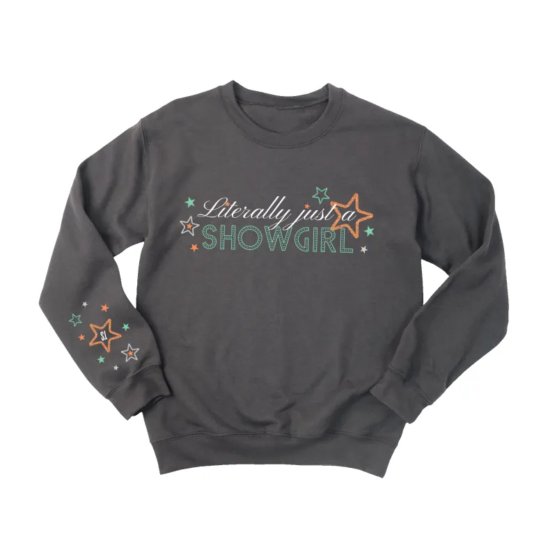 literally just a showgirl sweater sold by Ally Makes Magic