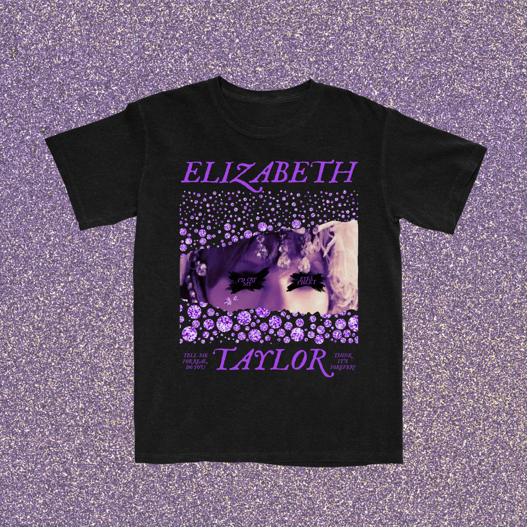 cry my eyes (violet) tee sold by Ally Makes Magic