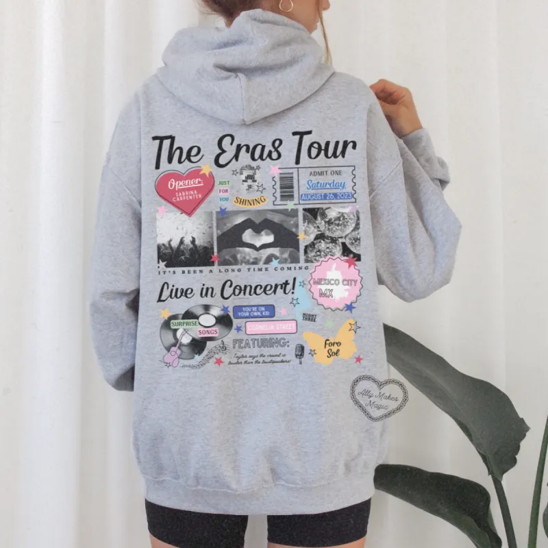 mexico city night 3 retro hoodie sold by Ally Makes Magic