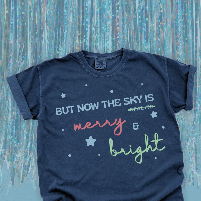 merry and bright (opalite) tee sold by Ally Makes Magic