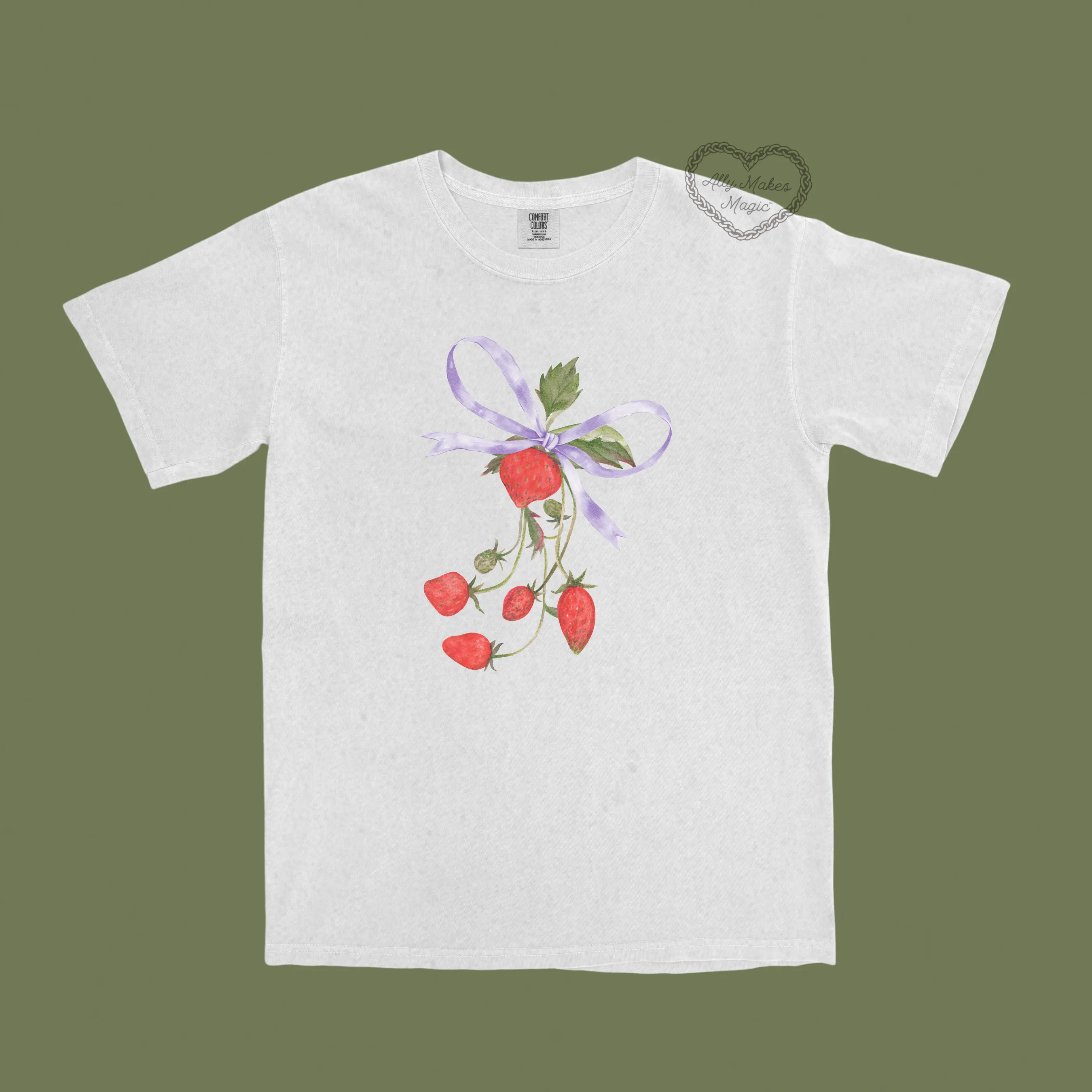 strawberry fields tee sold by Ally Makes Magic product image thumbnail 2
