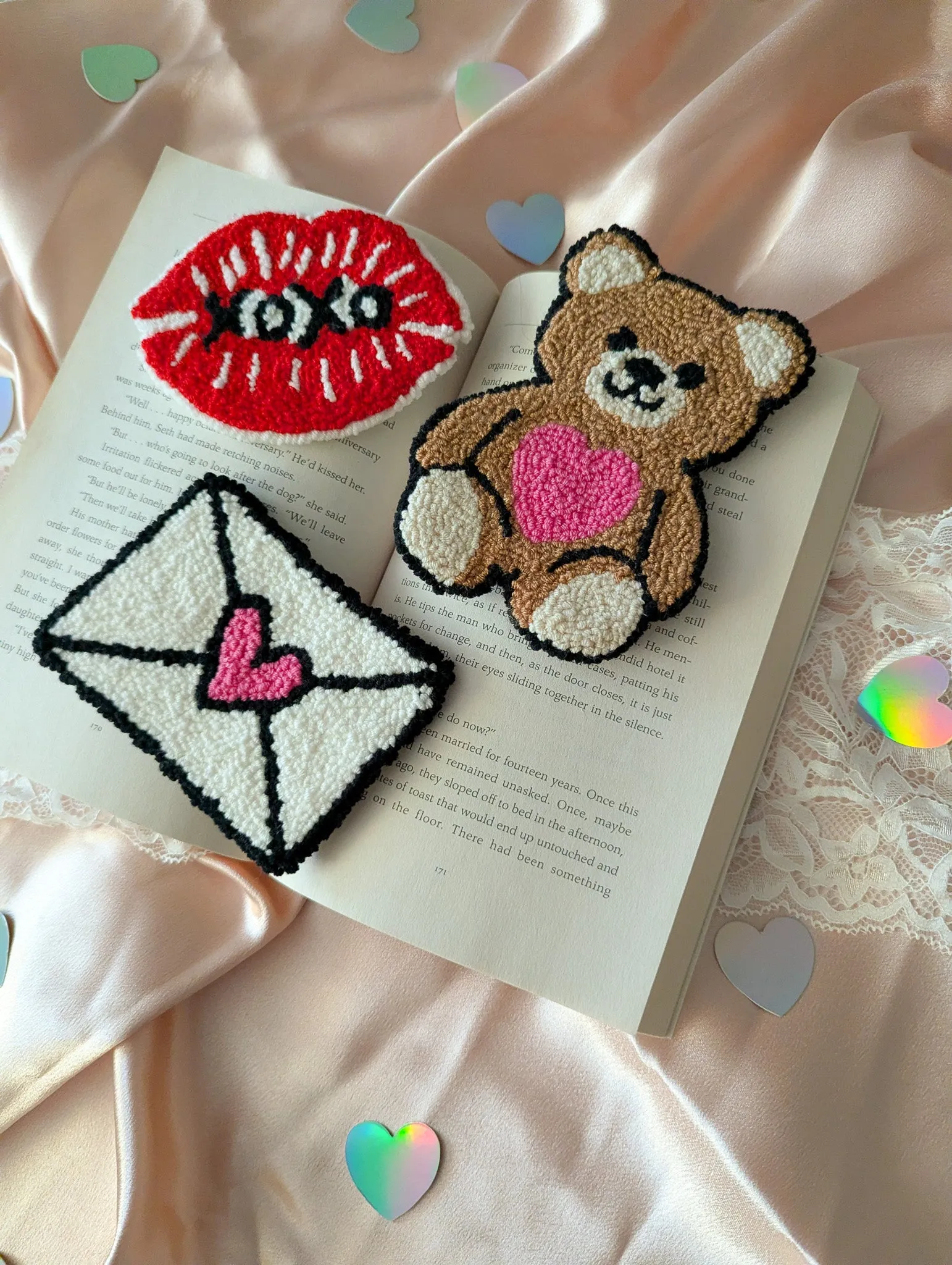 to love, love... mug rugs sold by Ally Makes Magic product image thumbnail 5