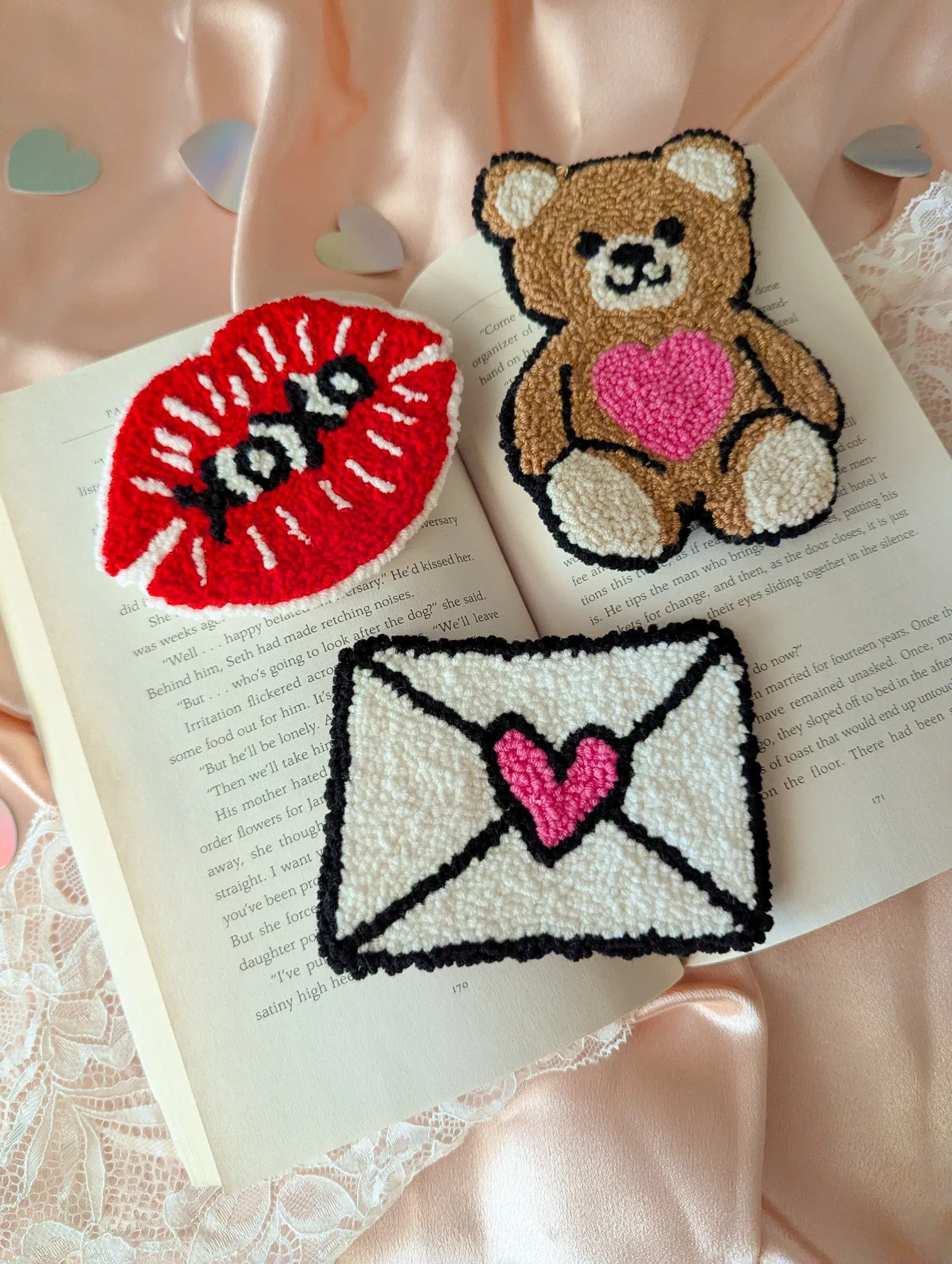 to love, love... mug rugs sold by Ally Makes Magic product image thumbnail 2
