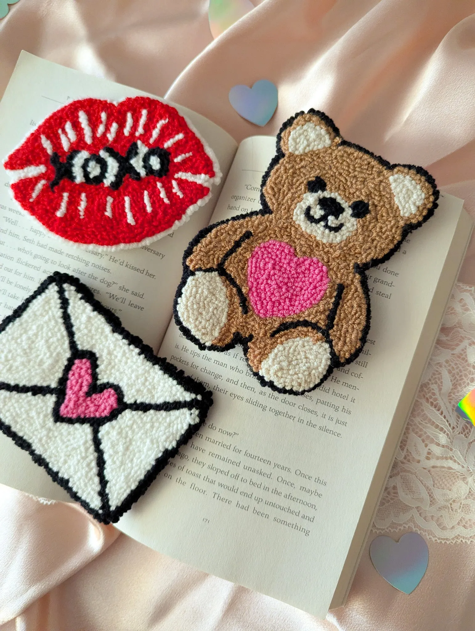 to love, love... mug rugs sold by Ally Makes Magic product image thumbnail 3