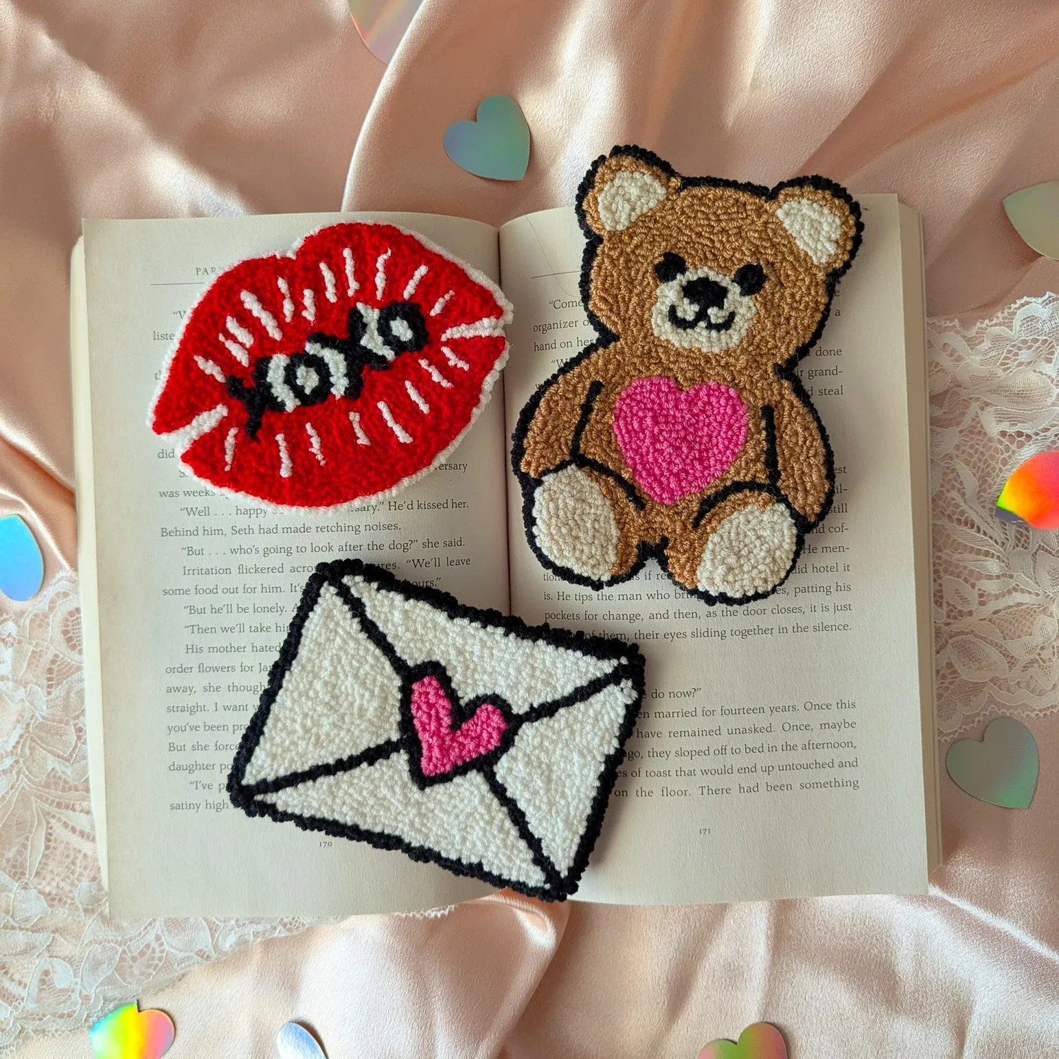to love, love... mug rugs sold by Ally Makes Magic