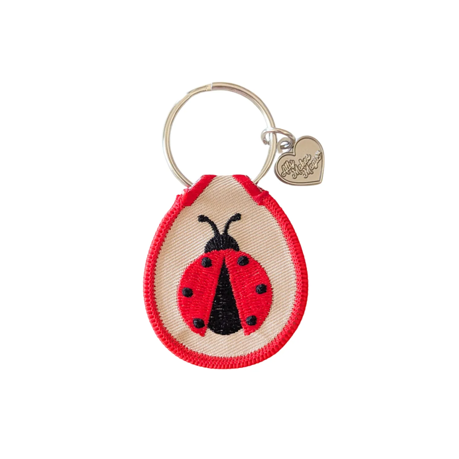 ladybug keychain sold by Ally Makes Magic