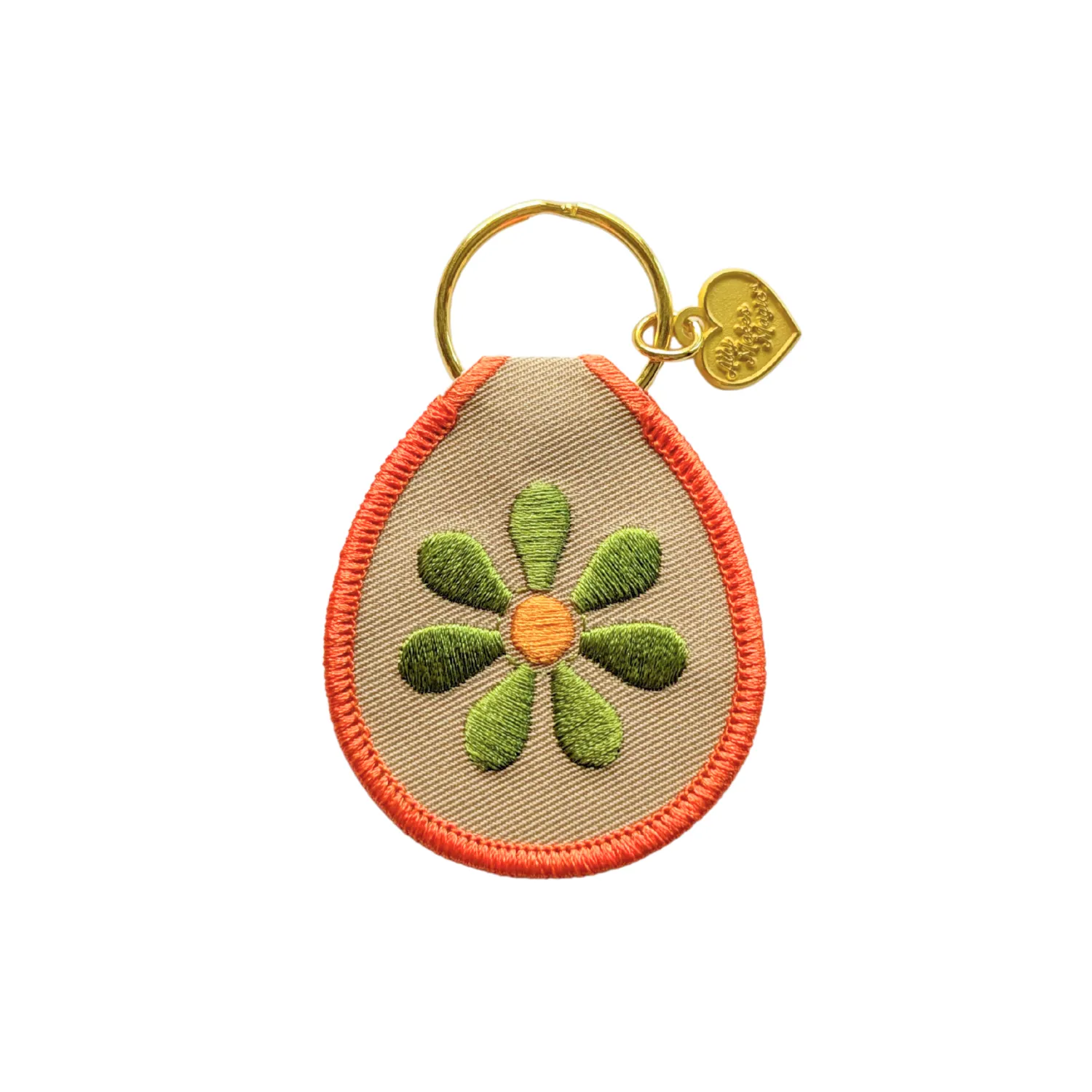 vintage flower motif keychain sold by Ally Makes Magic
