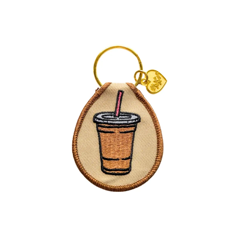 iced coffee keychain made by Ally Makes Magic