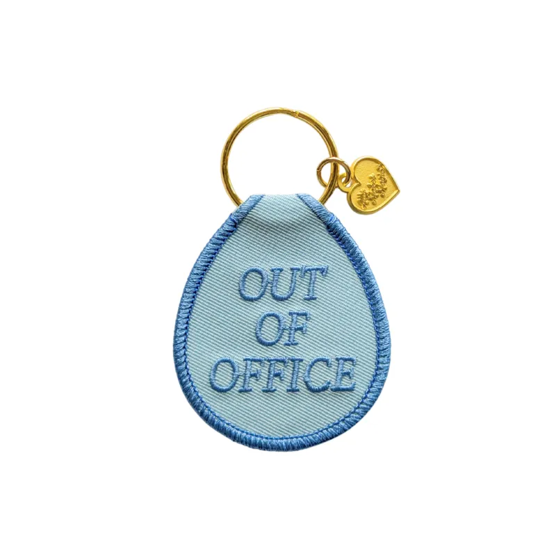 out of office keychain made by Ally Makes Magic