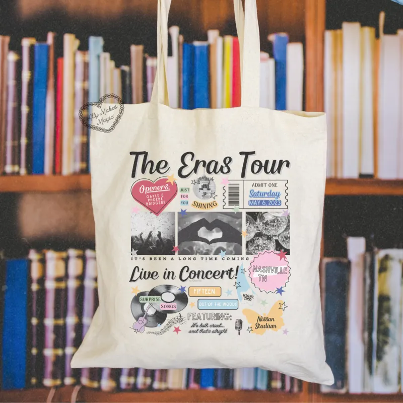 nashville night 2 retro tote bag sold by Ally Makes Magic