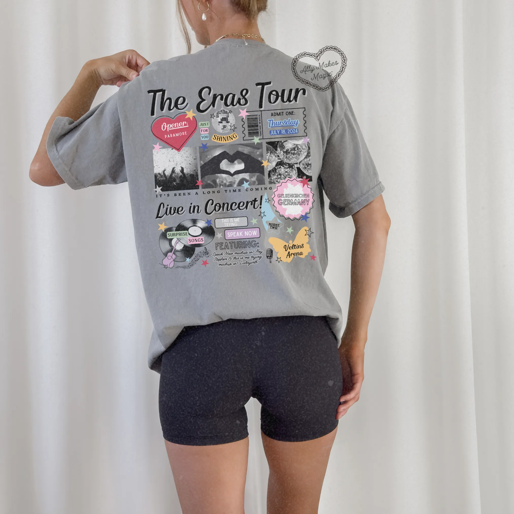 gelsenkirchen night 2 retro tee | comfort colors sold by Ally Makes Magic