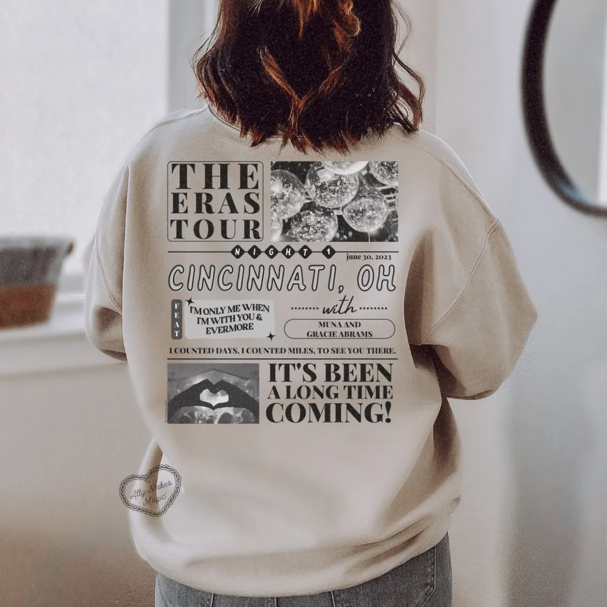 cincinnati night 1 sweater | gildan sold by Ally Makes Magic