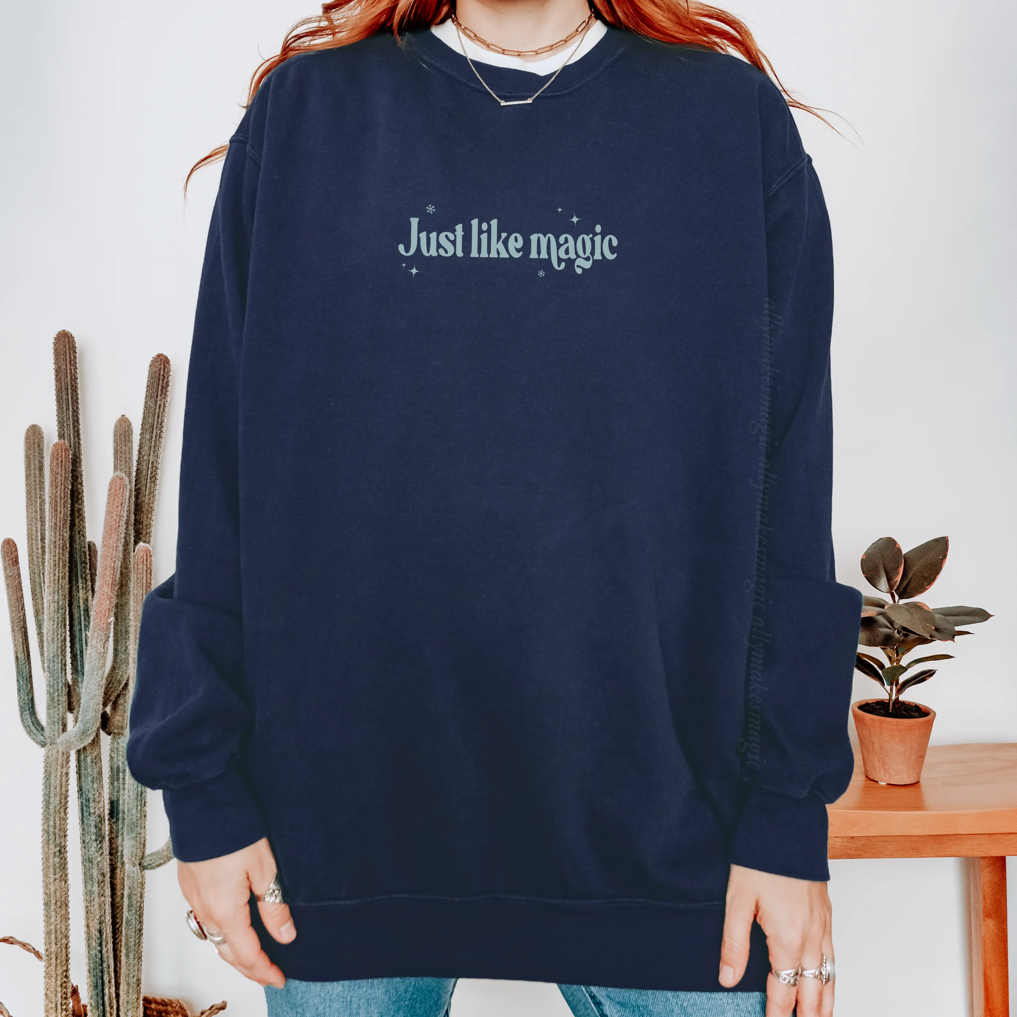 icy & blue (just like magic) pullover sold by Ally Makes Magic product image thumbnail 3