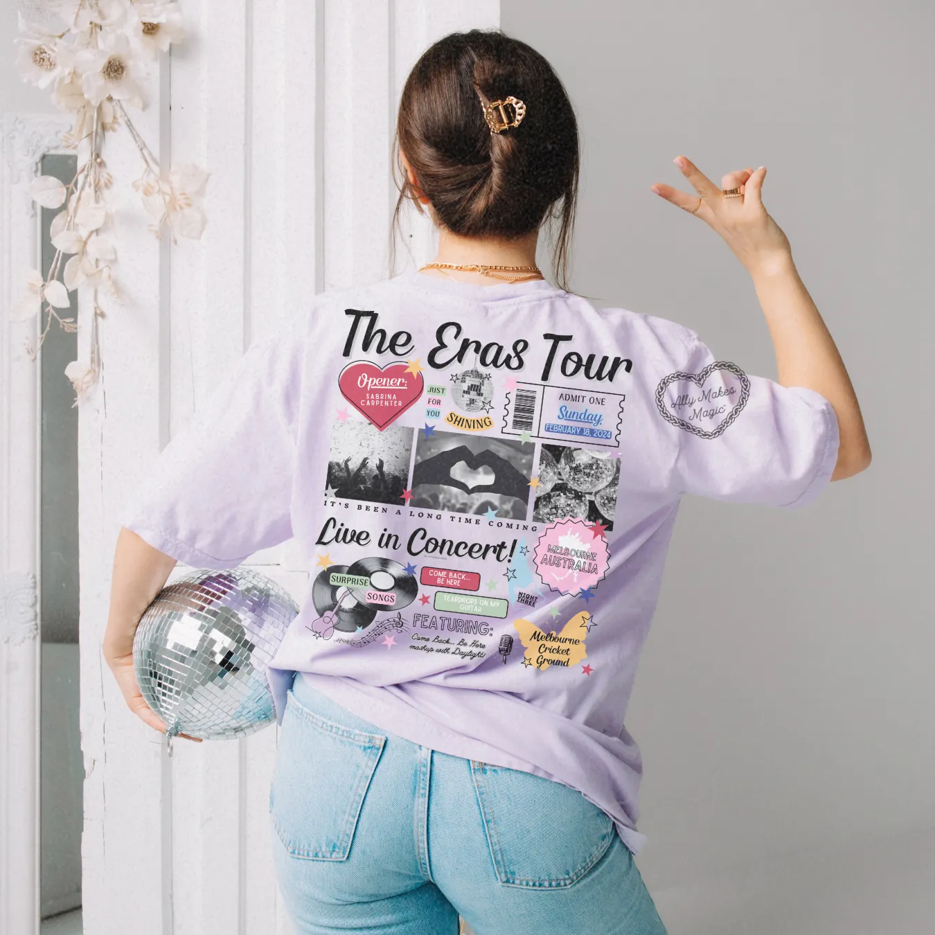 melbourne night 3 retro tee | comfort colors sold by Ally Makes Magic