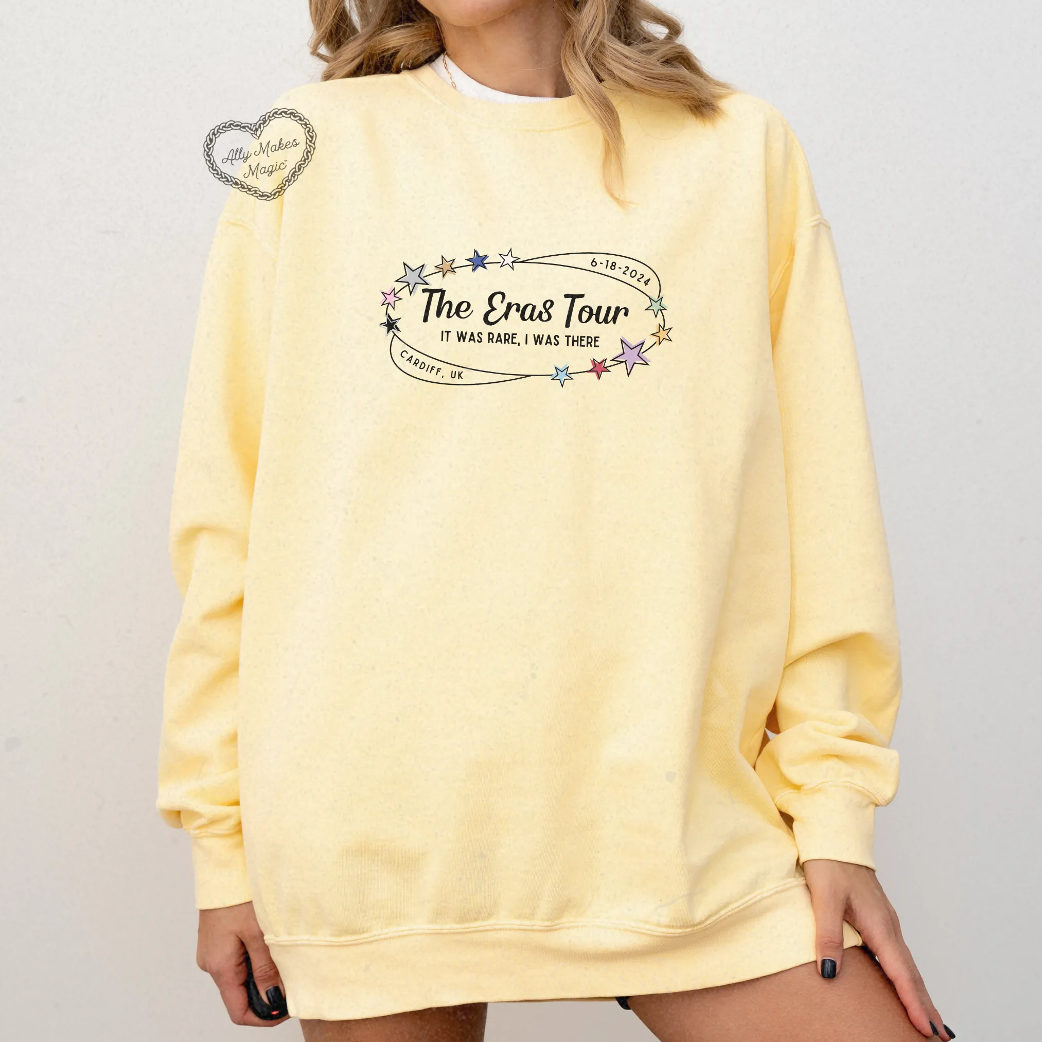 cardiff night 1 retro pullover | comfort colors sold by Ally Makes Magic product image thumbnail 2