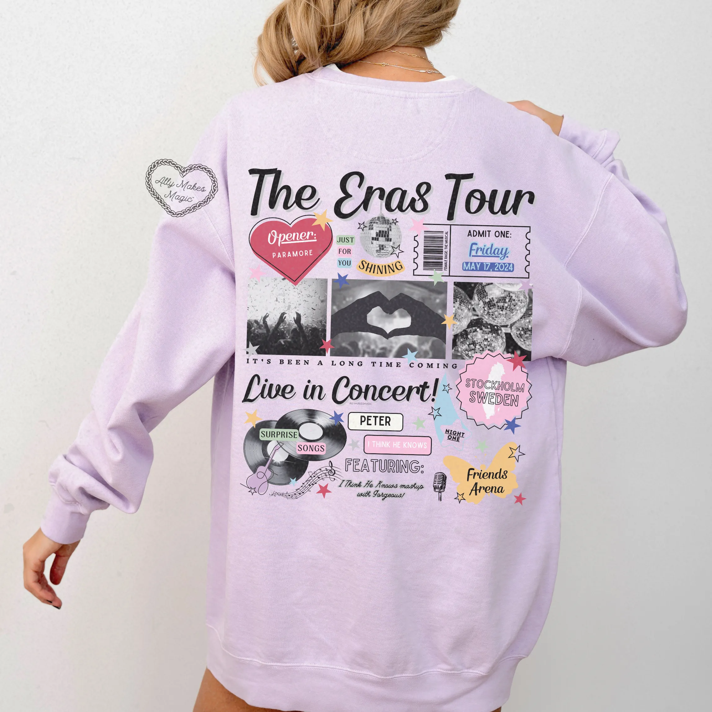 stockholm night 1 retro pullover | comfort colors sold by Ally Makes Magic
