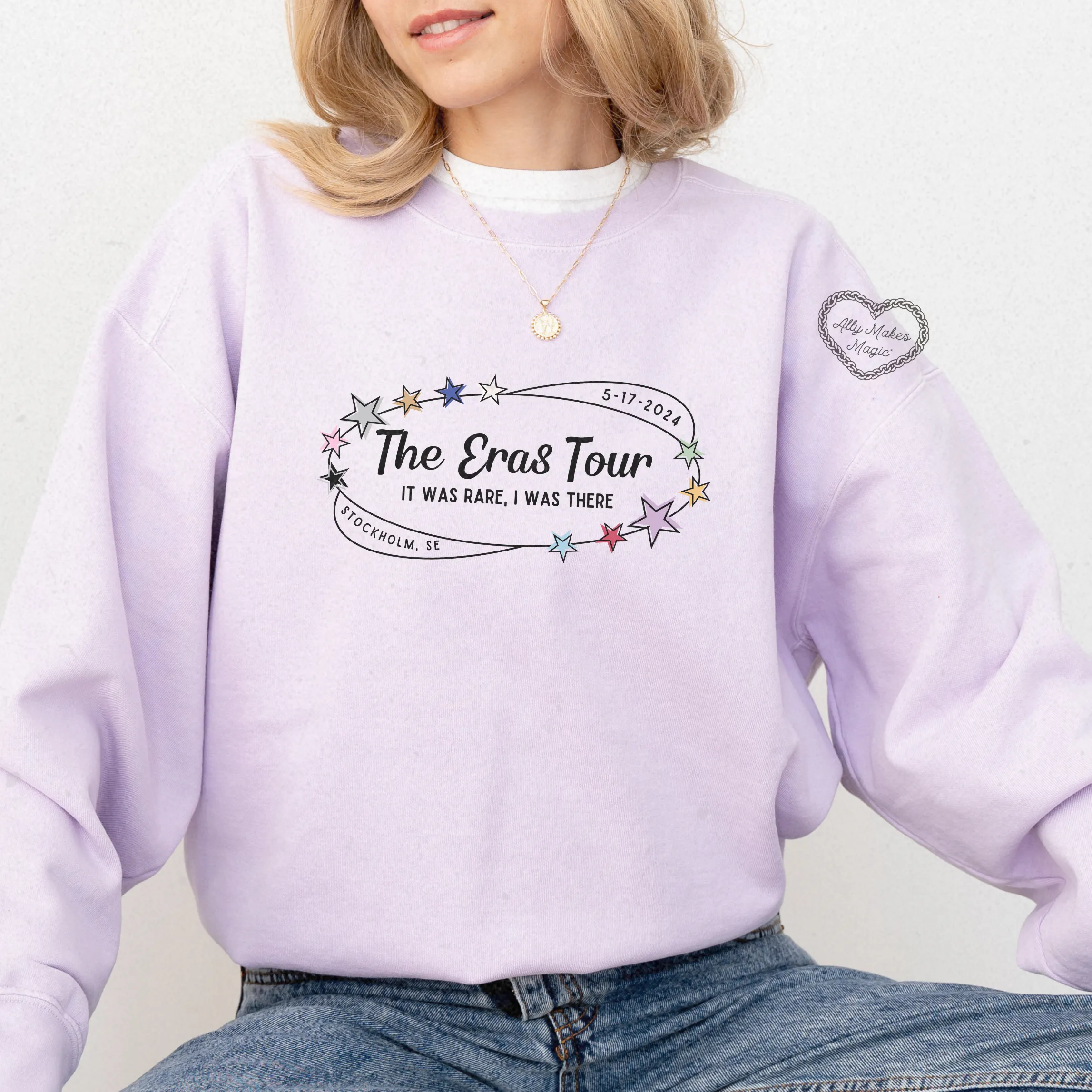 stockholm night 1 retro pullover | comfort colors sold by Ally Makes Magic product image thumbnail 2