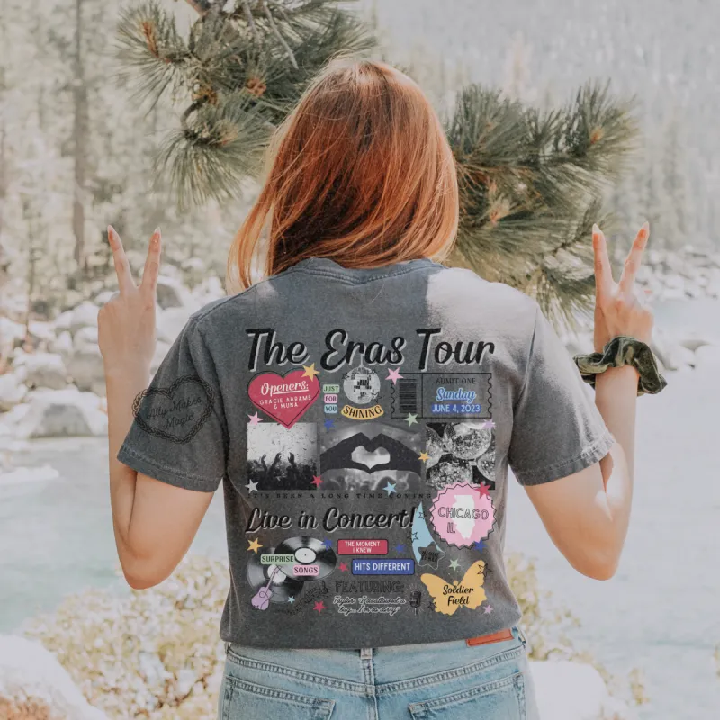 chicago night 3 retro t-shirt | comfort colors sold by Ally Makes Magic