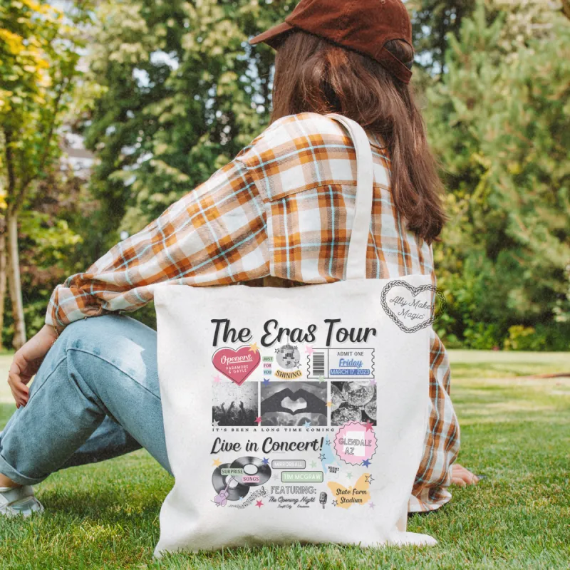 glendale night 1 retro tote bag sold by Ally Makes Magic