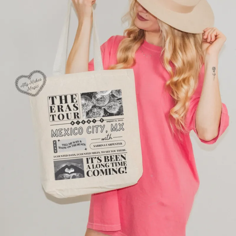 mexico city night 2 tote bag sold by Ally Makes Magic