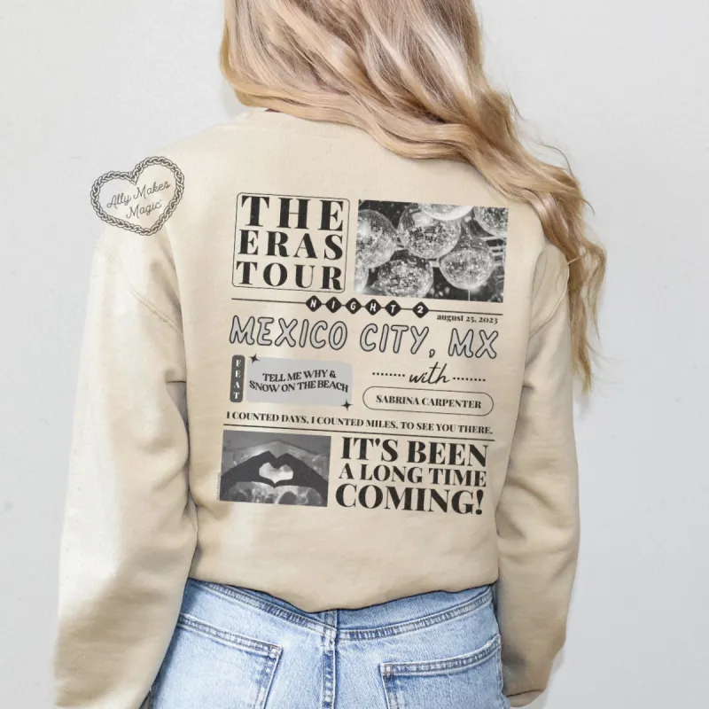 mexico city night 2 sweater | gildan sold by Ally Makes Magic
