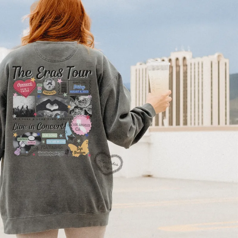 los angeles night 2 retro pullover | comfort colors sold by Ally Makes Magic