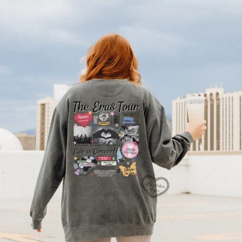 lisbon night 1 retro pullover | comfort colors sold by Ally Makes Magic