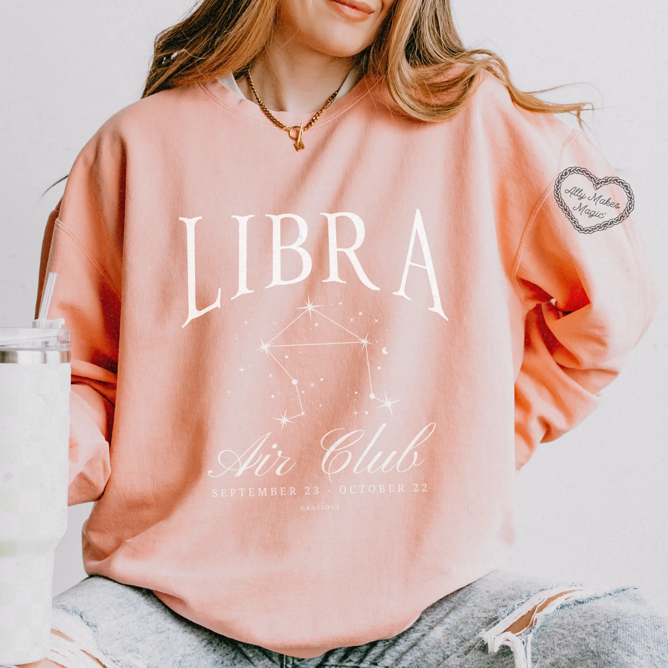 libra zodiac crew sold by Ally Makes Magic