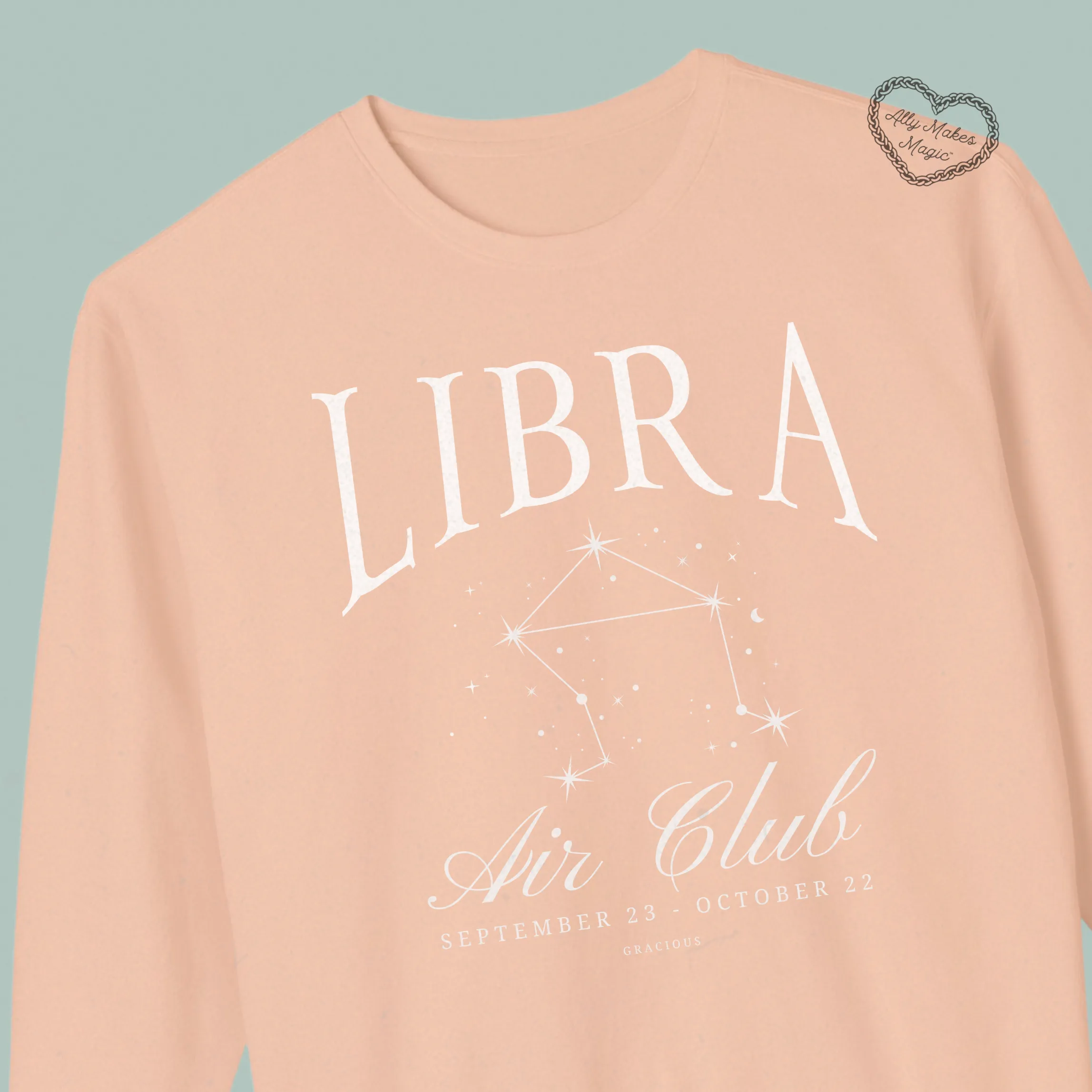 libra zodiac crew sold by Ally Makes Magic product image thumbnail 2