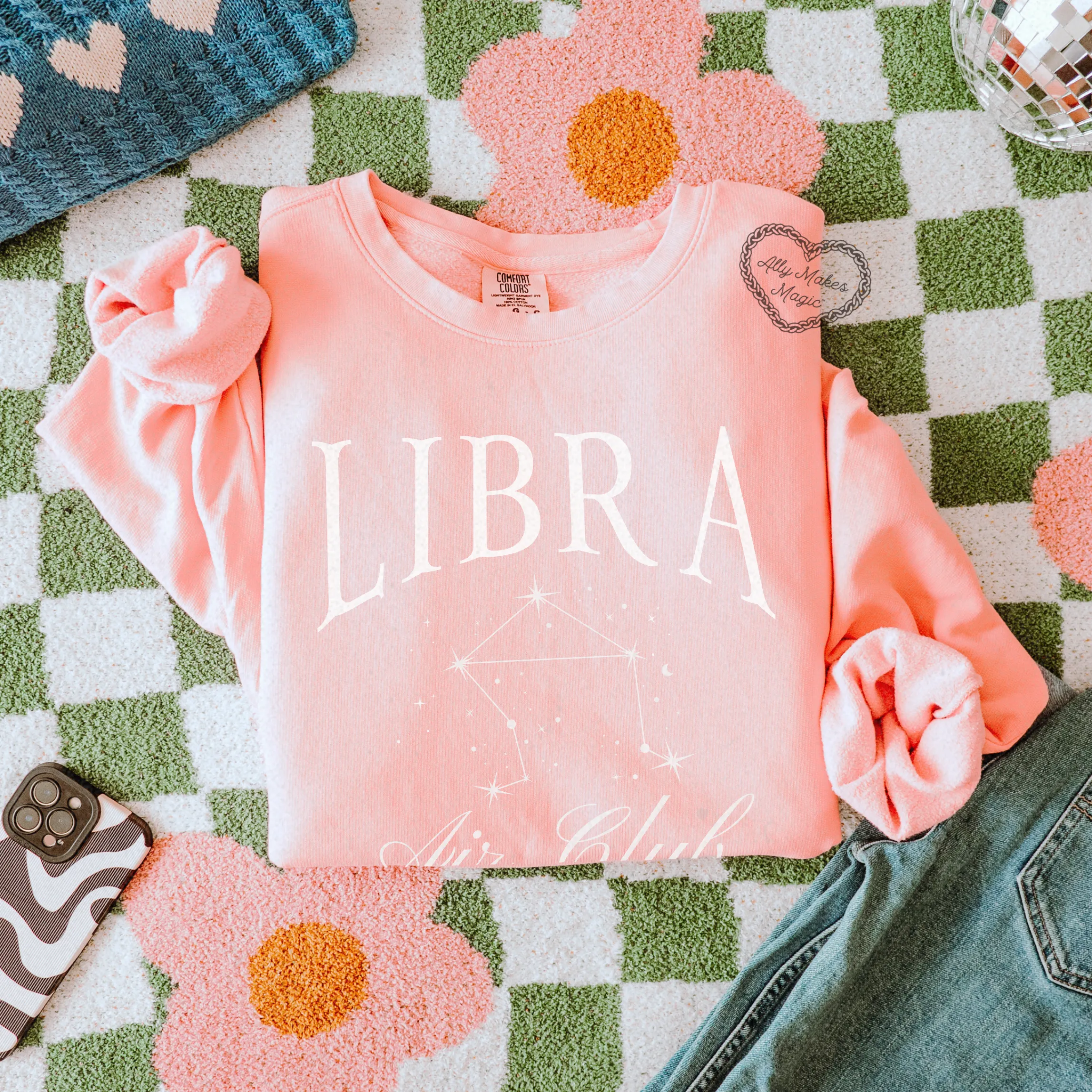 libra zodiac crew sold by Ally Makes Magic product image thumbnail 3