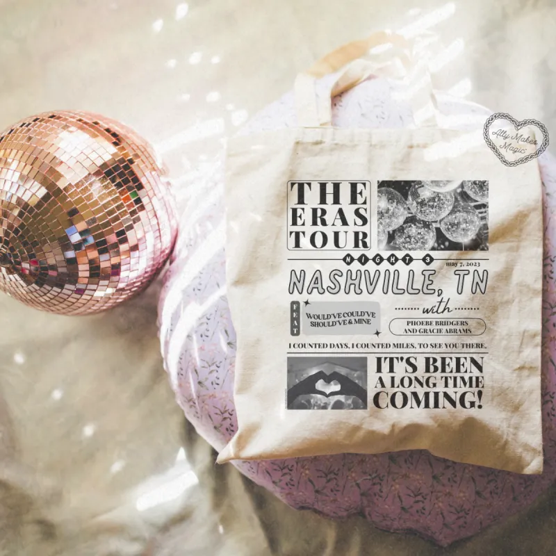 nashville night 3 tote bag sold by Ally Makes Magic