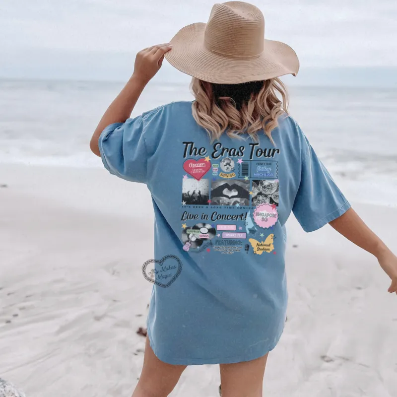 singapore night 5 retro tee | comfort colors sold by Ally Makes Magic
