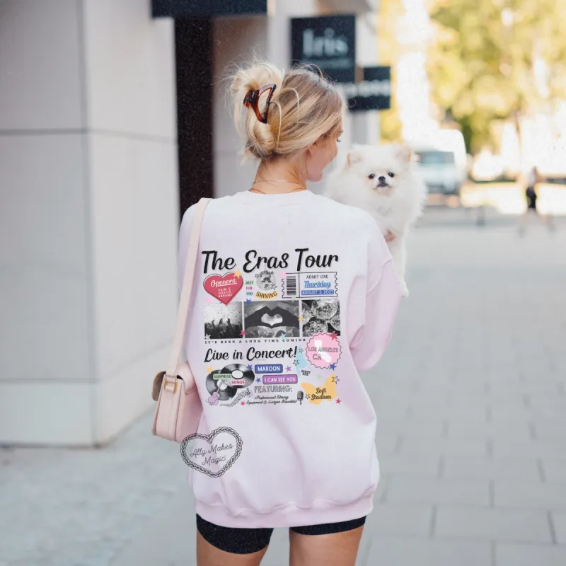 los angeles night 1 retro sweater | gildan sold by Ally Makes Magic