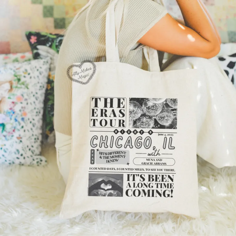 chicago night 3 tote bag sold by Ally Makes Magic
