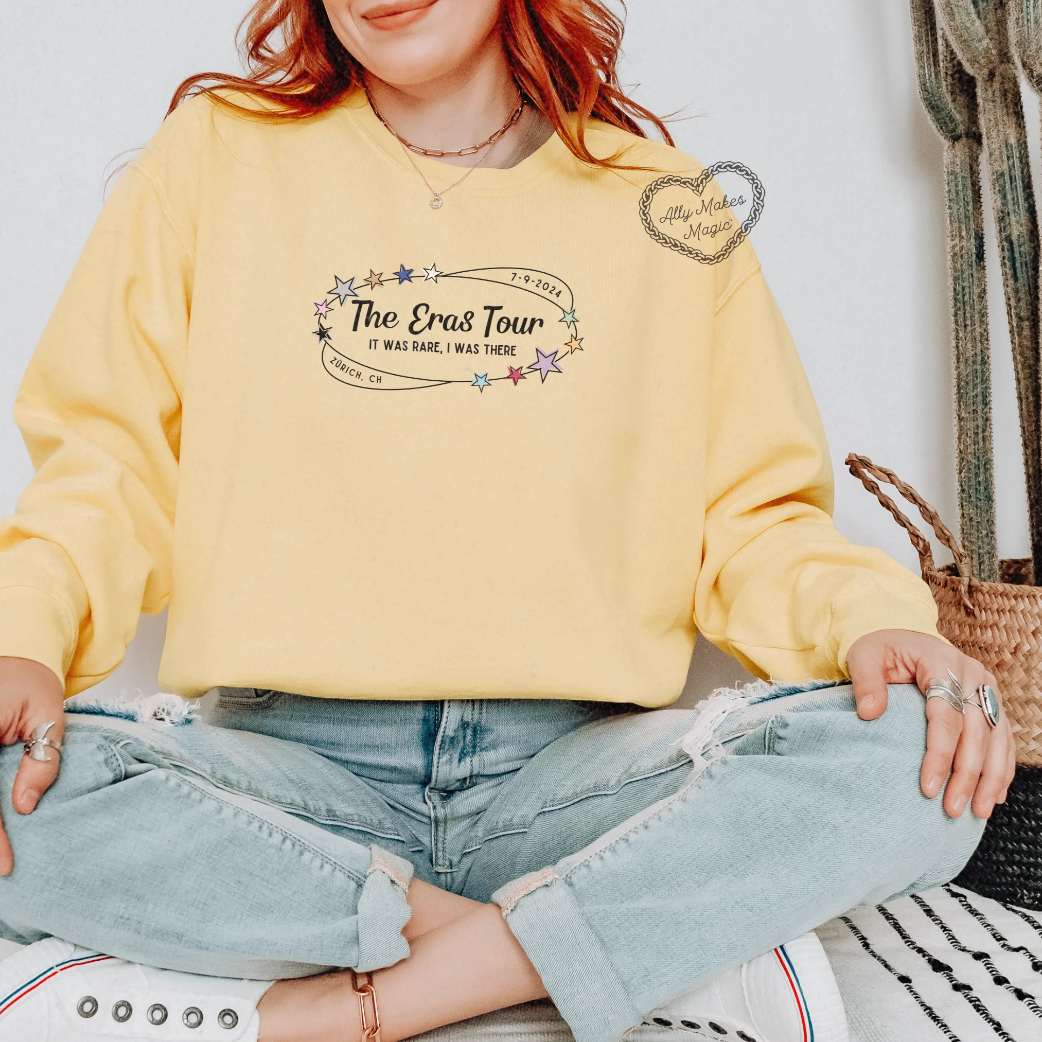 zurich night 1 retro pullover | comfort colors sold by Ally Makes Magic product image thumbnail 2