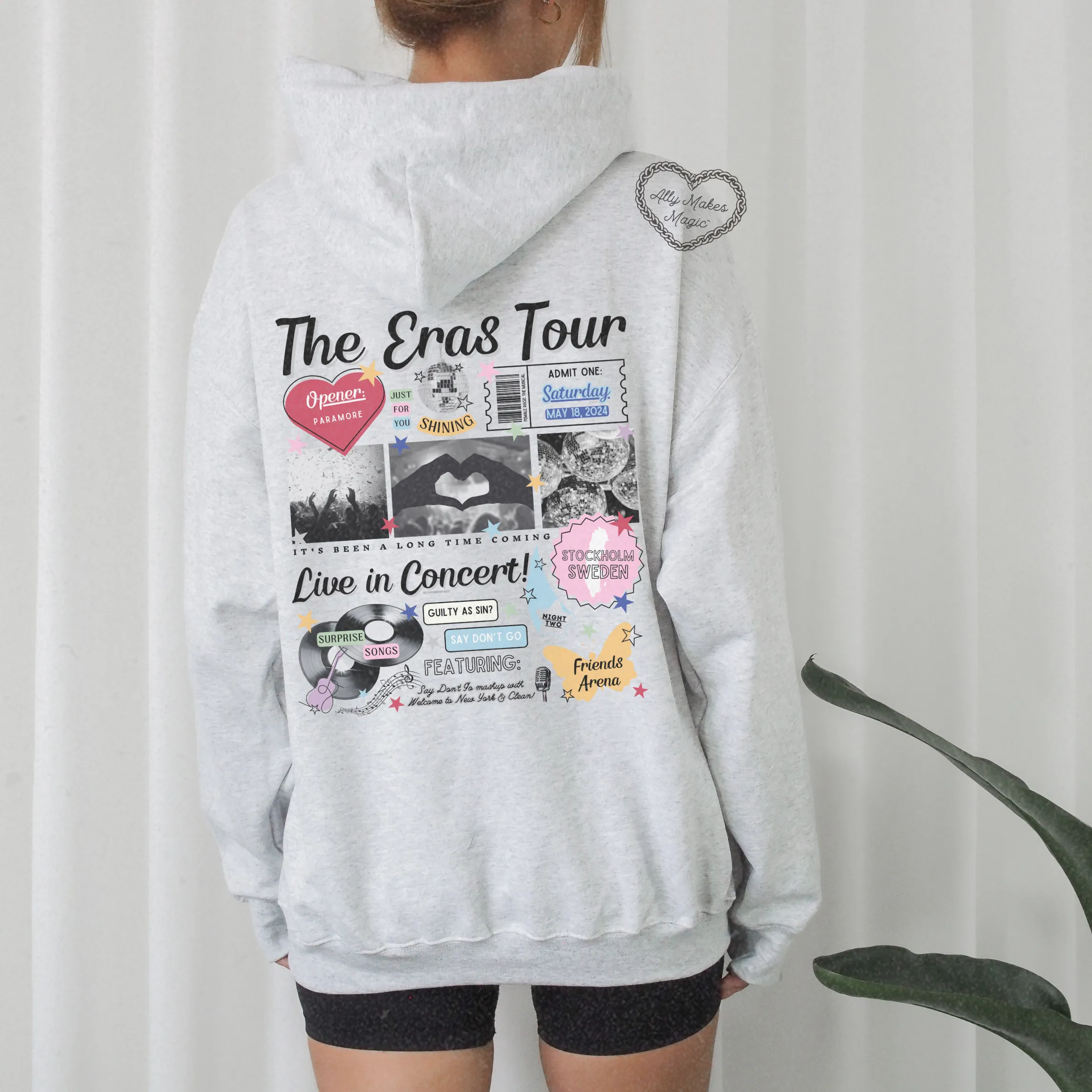 stockholm night 2 retro hoodie sold by Ally Makes Magic