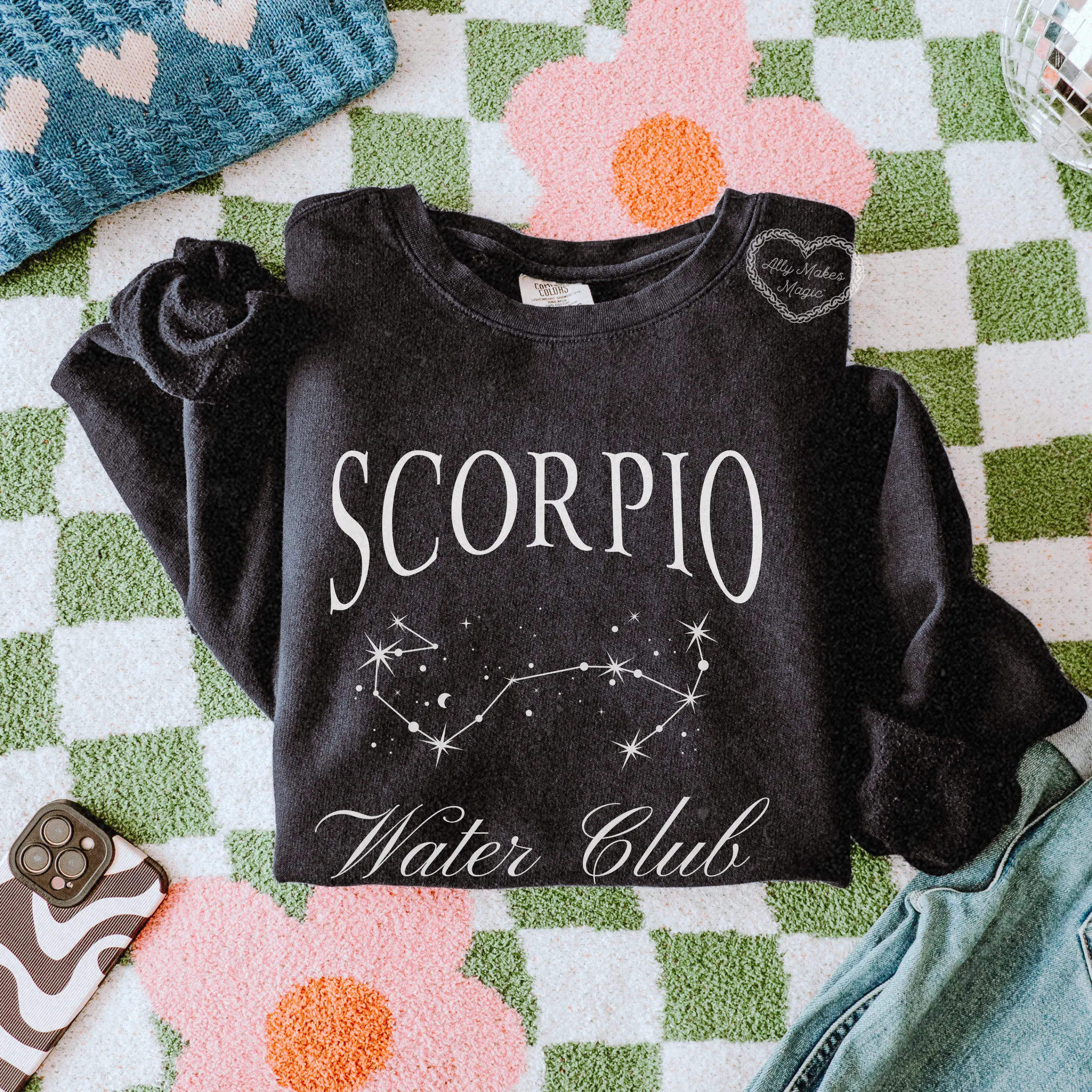 scorpio zodiac crew sold by Ally Makes Magic product image thumbnail 3