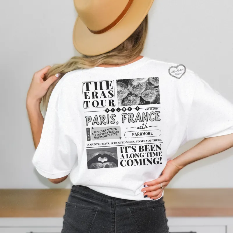 paris night 2 tee | comfort colors sold by Ally Makes Magic