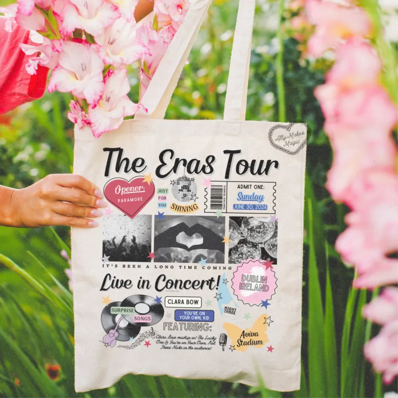 dublin night 3 retro tote bag sold by Ally Makes Magic