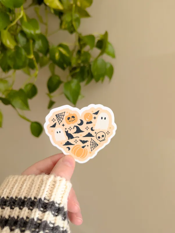 hallow-heart sticker sold by Ally Makes Magic