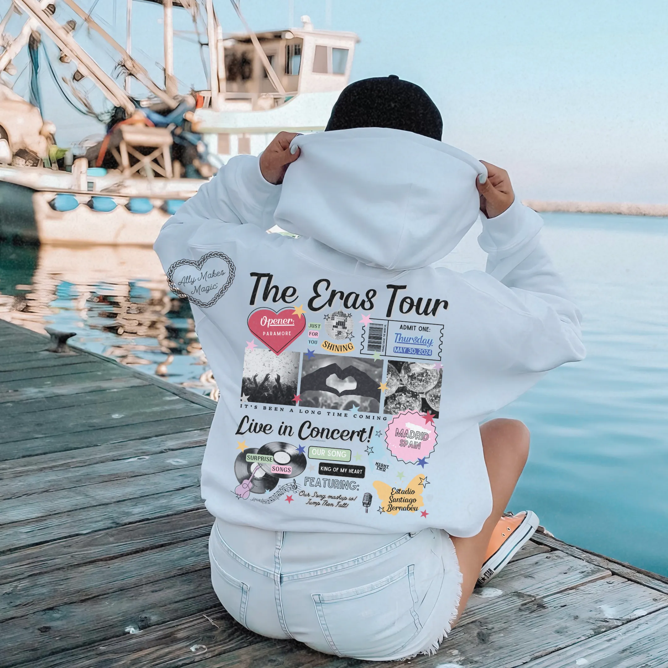 madrid night 2 retro hoodie sold by Ally Makes Magic