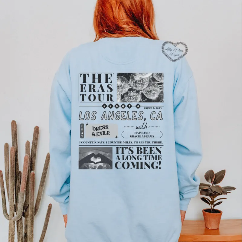 los angeles night 4 pullover | comfort colors sold by Ally Makes Magic