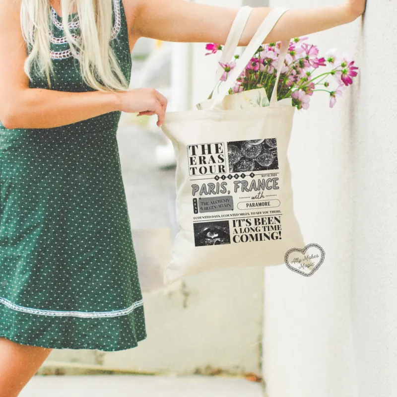 paris night 4 tote bag sold by Ally Makes Magic