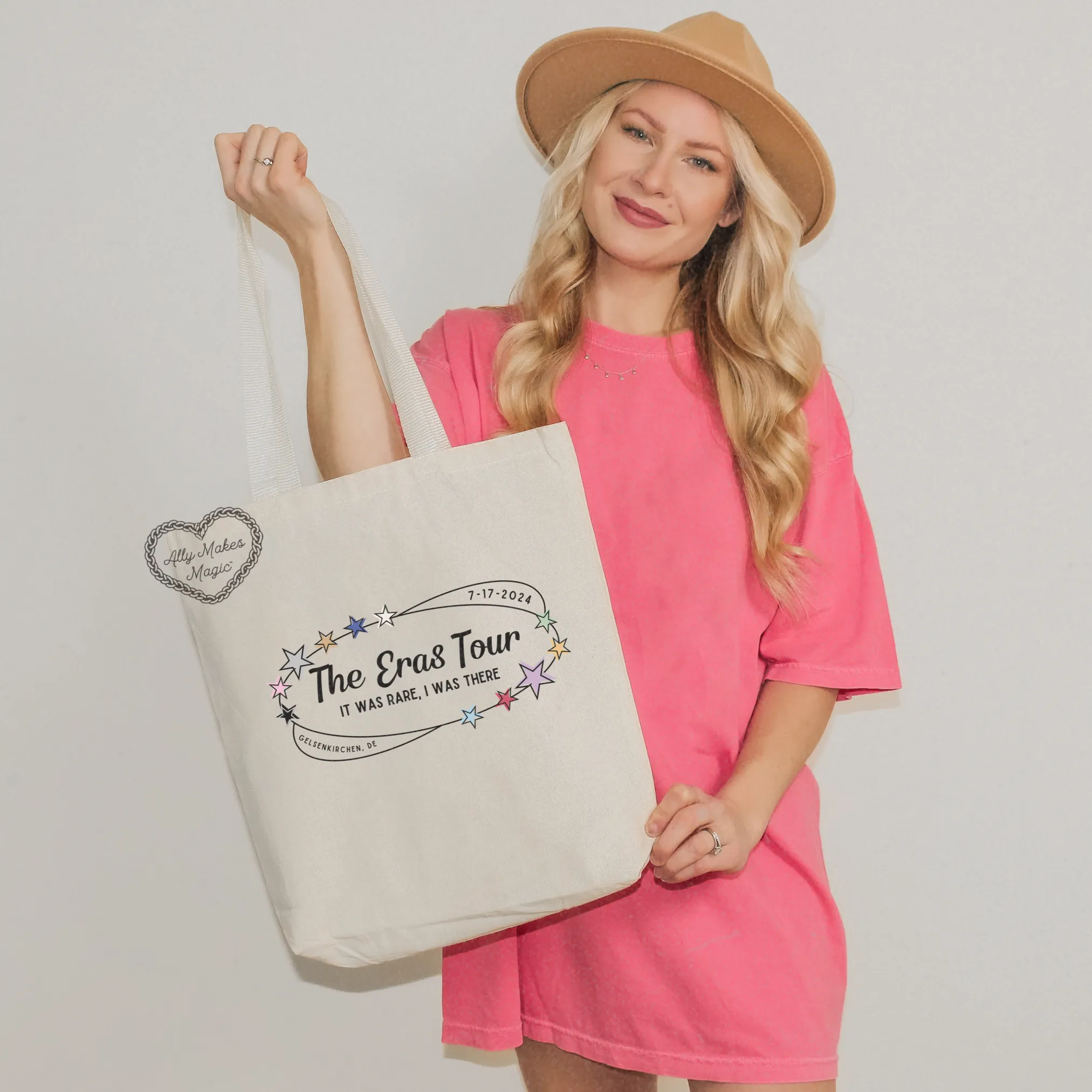 gelsenkirchen night 1 retro tote bag sold by Ally Makes Magic product image thumbnail 2