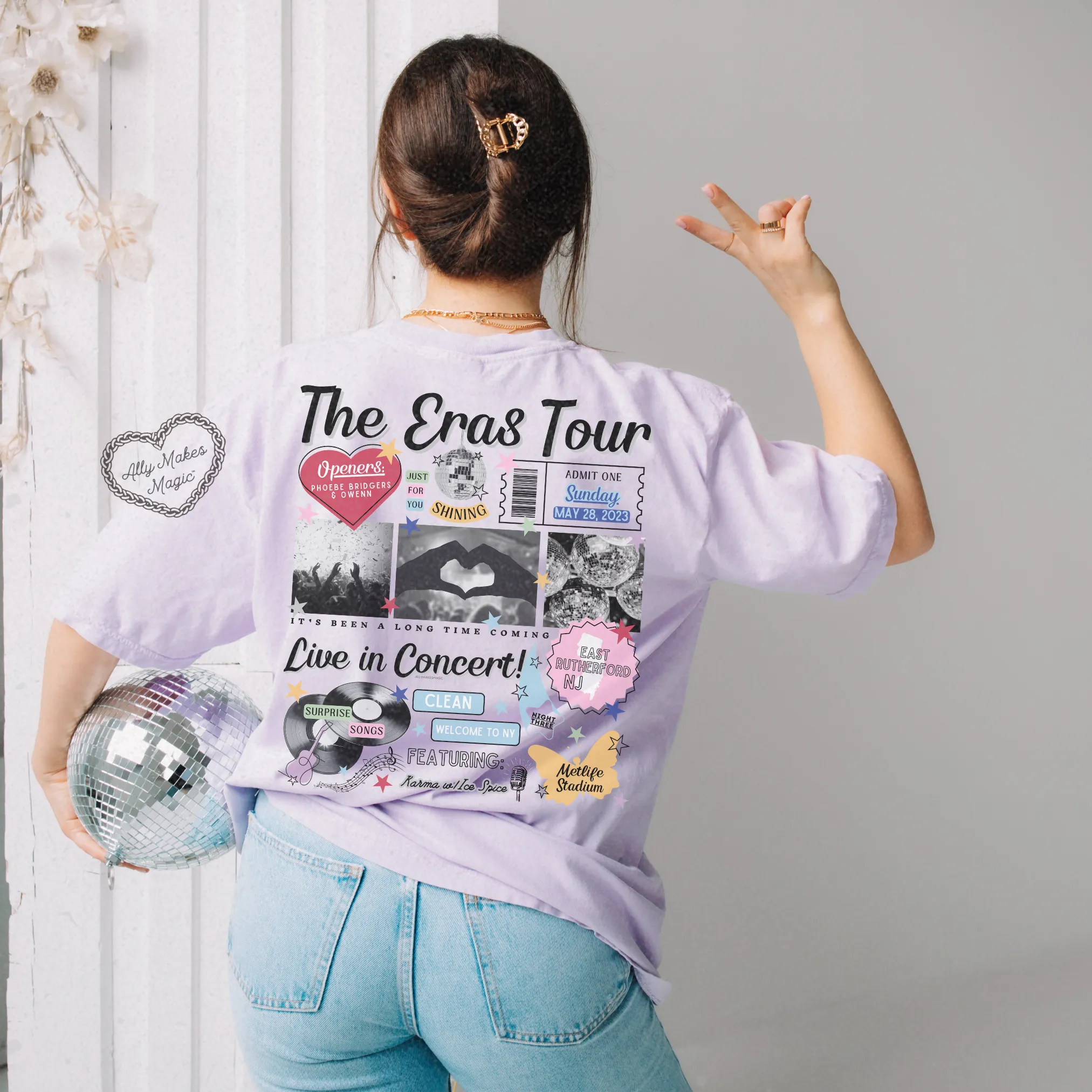 east rutherford night 3 retro t-shirt | comfort colors sold by Ally Makes Magic