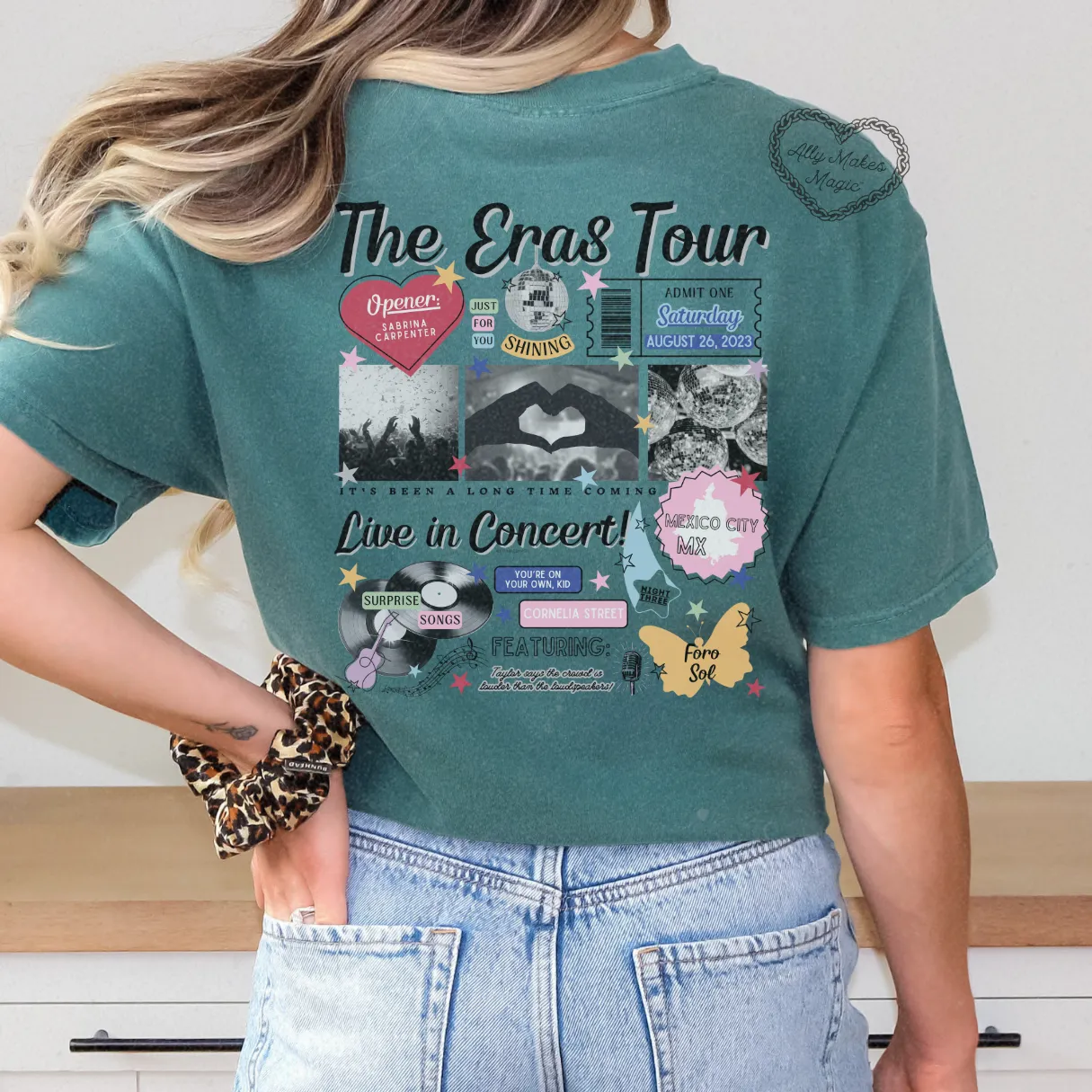 mexico city night 3 retro t-shirt | comfort colors sold by Ally Makes Magic