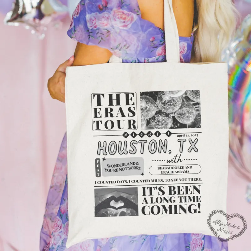 houston night 1 tote bag sold by Ally Makes Magic