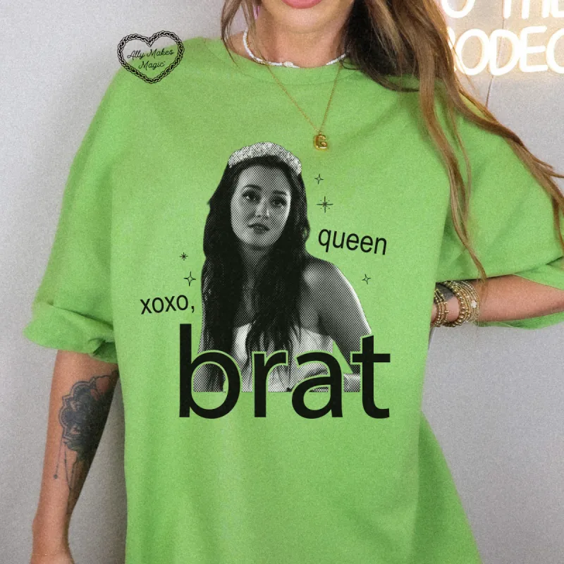 xoxo, queen brat tee sold by Ally Makes Magic
