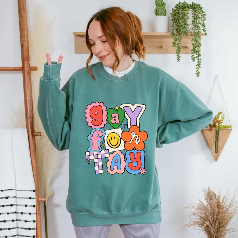 gay4tay pullover | comfort colors sold by Ally Makes Magic